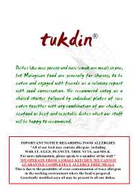 NEW MENU Post Lockdown 2020