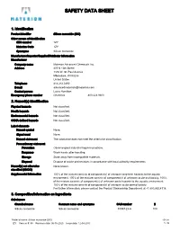 SDS US 1ZY Version #: 08 Revision Date: 06-10-2020 Issue Date: 12-04-2013 1 / 6 4