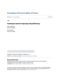 Techniques Used for Improving Visual Efficiency