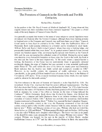 The Foresters of Cannock in the Eleventh and Twelfth Centuries