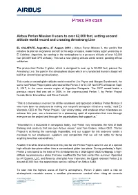 Airbus Perlan Mission II Soars to Over 62,000 Feet, Setting Second Altitude World Record and Crossing Armstrong Line