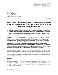 GRAPHISOFT Delivers Archicad 24 and Major Updates to Bimx and Bimcloud, Integrating Multidisciplinary Teams to Create Great Architecture