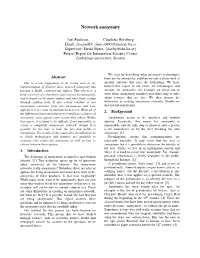 Network Anonymity