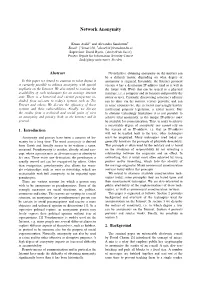 Network Anonymity