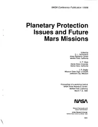 Planetary Protection Issues and Future Mars Missions