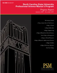 Progress Report January 2009 – December 2011