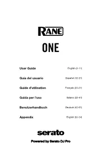 RANE-ONE-User-Guide-V1 5.Pdf