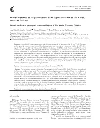 Análisis Histórico De Los Gasterópodos De La Laguna Arrecifal De Isla Verde, Veracruz, México