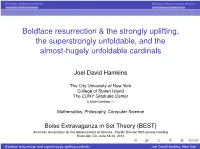 Boldface Resurrection & the Strongly Uplifting, The