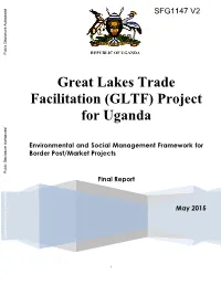 Environmental and Social Management Framework for Border Post/Market Projects Public Disclosure Authorized Final Report