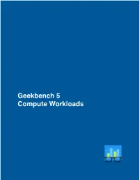 Geekbench 5 Compute Workloads