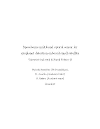 Spaceborne Multiband Optical Sensor for Exoplanet Detection Onboard Small Satellite