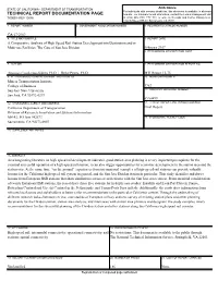 TECHNICAL REPORT DOCUMENTATION PAGE Formats