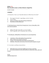 Written Out: How Sexuality Is Used to Attack Women's Organizing ------© 2000 IGLHRC
