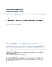 A Theoretical Analysis of ISIS Indoctrination and Recruitment