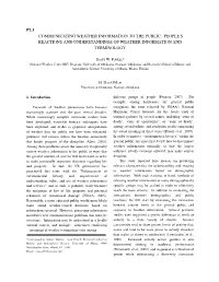 Communicating Weather Information to the Public: People's Reactions and Understandings of Weather Information and Terminology