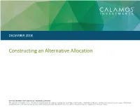 Constructing an Alternative Allocation