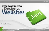 CSS [10] Desenvolvimento E Design De Websites