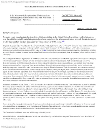 Docket No. 99-999-05 Report and Order (Issued: 4/26/00) New Area Code