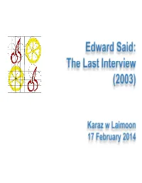Edward-Said---The-Last-Interview.Pdf