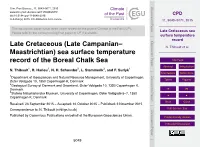 Late Cretaceous Sea Surface Temperature Record