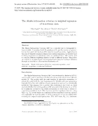 2019 Akaike Information Criterion in Weighted Regression of Immittance