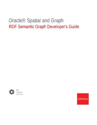 RDF Semantic Graph Developer's Guide