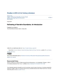 Redrawing of Narrative Boundaries: an Introduction