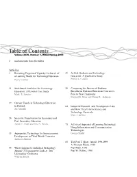Table of Contents Volume XXVI, Number 1, Winter/Spring 2000