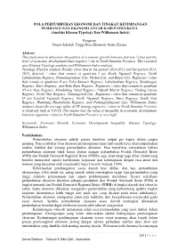 Analisis Klassen Typology Dan Williamson Index)