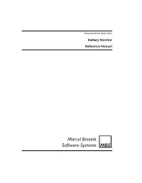 Battery Monitor Reference Manual Ii
