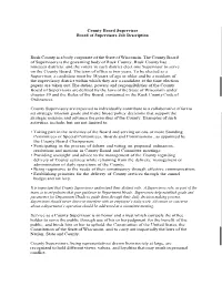 Board of Supervisors Job Description