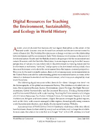 Digital Resources for Teaching the Environment, Sustainability, and Ecology in World History