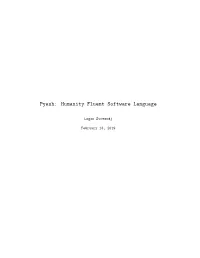 Humanity Fluent Software Language