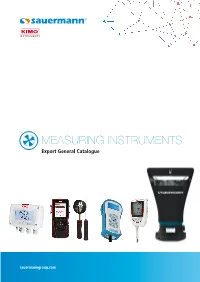 MEASURING INSTRUMENTS Export General Catalogue