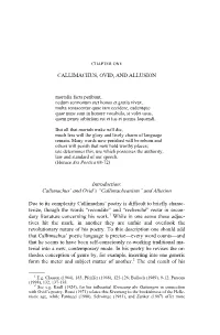 Callimachus' and Ovid's