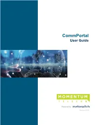 Commportal V9.5.40 USER GUIDE