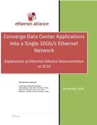 Converge Data Center Applications Into a Single 10Gb/S Ethernet Network