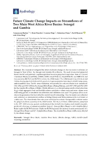 Future Climate Change Impacts on Streamflows of Two Main West Africa