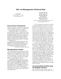 SQL and Management of External Data