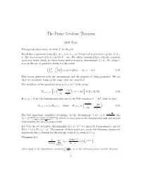 The Prime Geodesic Theorem