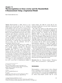 Thermoregulation in Homo Erectus and the Neanderthals: a Reassessment Using a Segmented Model