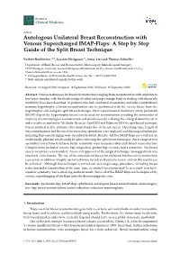 Autologous Unilateral Breast Reconstruction with Venous Supercharged IMAP-Flaps: a Step by Step Guide of the Split Breast Technique