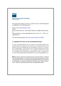 Social Media for Libraries: with Specific Reference to SABC Media Libraries