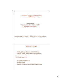 Topics of the Class