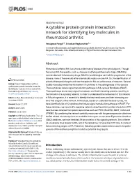 A Cytokine Protein-Protein Interaction Network for Identifying Key Molecules in Rheumatoid Arthritis