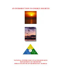 An Introduction to Energy Sources