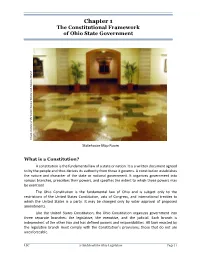 Chapter 1 the Constitutional Framework of Ohio State Government