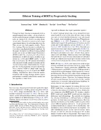 Efficient Training of BERT by Progressively Stacking