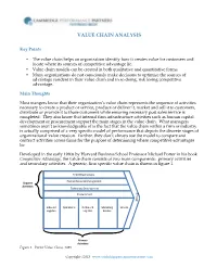 Value Chain Analysis